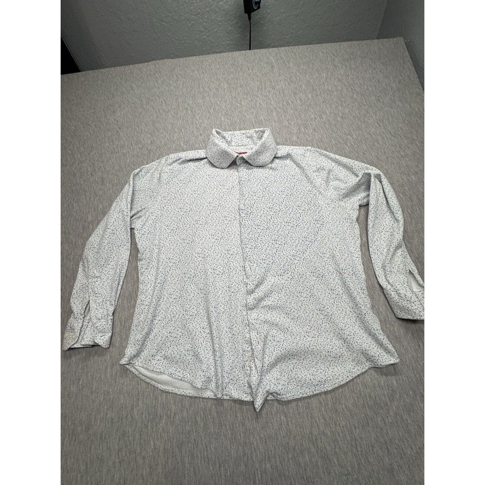 ZNT18 Men's Long Sleeve‎ Button Down Shirt Size 17 34/35 Floral 100% Cotton
